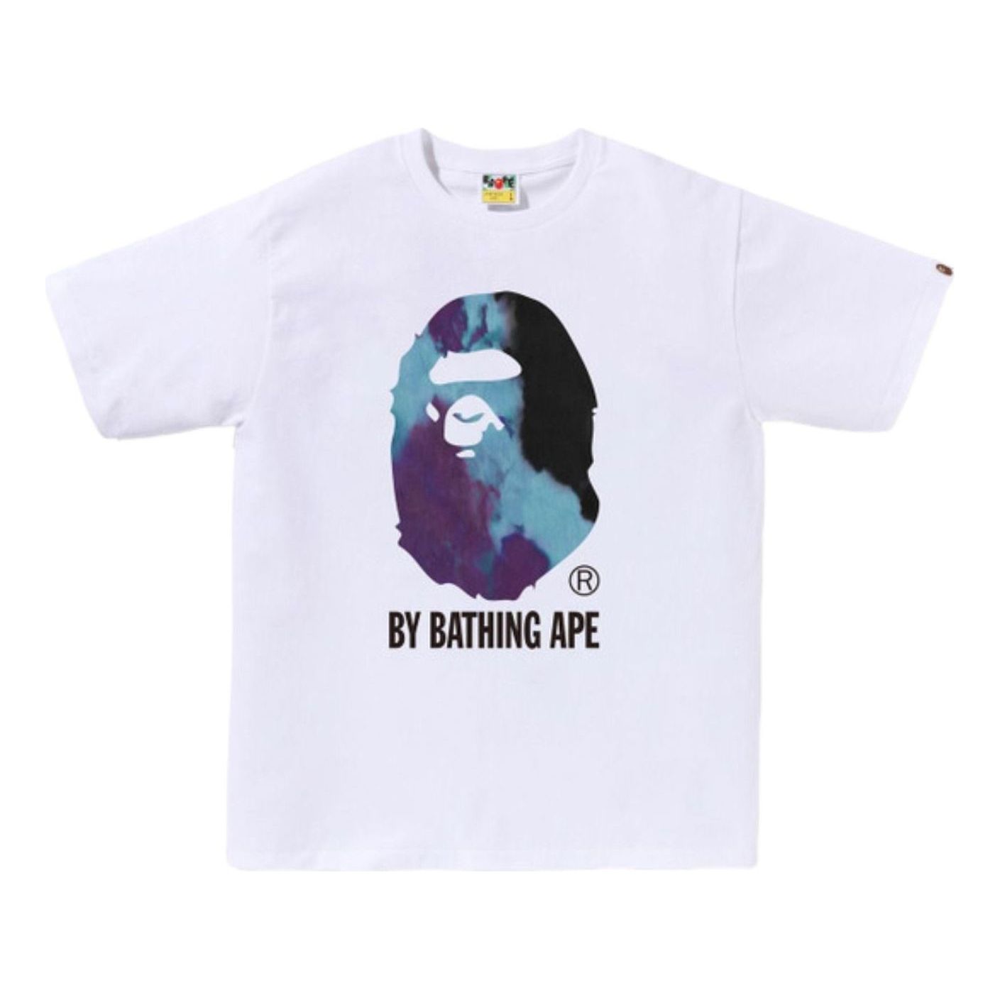 A Bathing Ape Tie Dye T-Shirt 'White Black' 1K80-110-033-WHTBLK