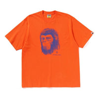 A Bathing Ape Pixel Comic Ape Head Relaxed Fit T-Shirt 'Orange' 1K80-110-304-ORG