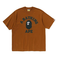 A Bathing Ape Sta Houndstooth College Relaxed Fit T-Shirt 'Brown' 1K80-110-338-BRN