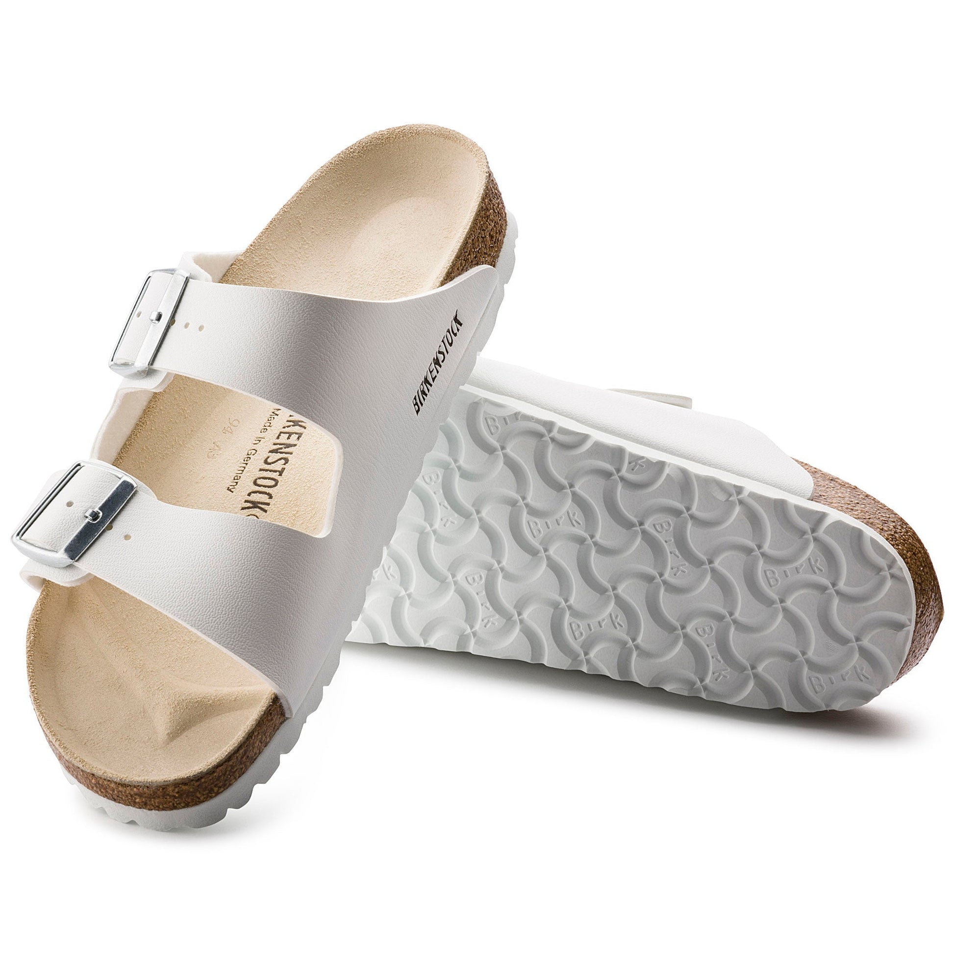 Birkenstock Arizona Birko Flor 'White' 0051731