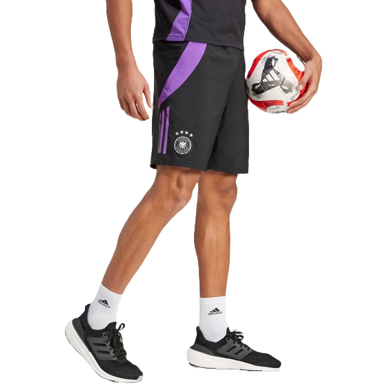 adidas Germany Tiro 24 Competition Downtime Shorts Asia Sizing 'Black Purple' IP8258