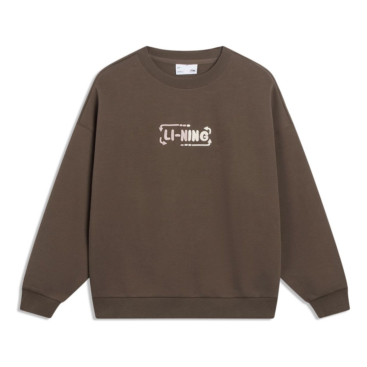 (WMNS) Li-Ning Anything Is Possible Graphic Sweatshirt 'Brown' AWDT580-2