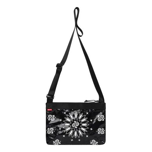 Supreme Bandana Tarp Side Bag 'Black White' SUP-SS21-626