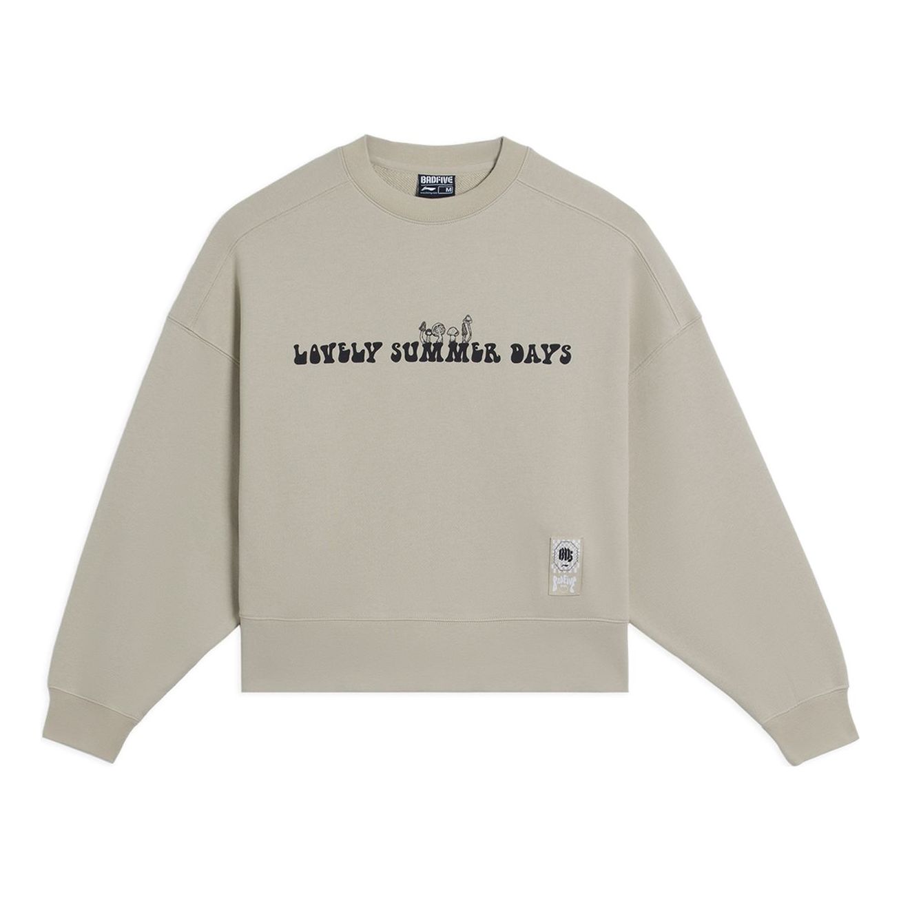 (WMNS) Li-Ning BadFive Lovely Summer Days Graphic Sweatshirt 'Grey' AWDS662-3