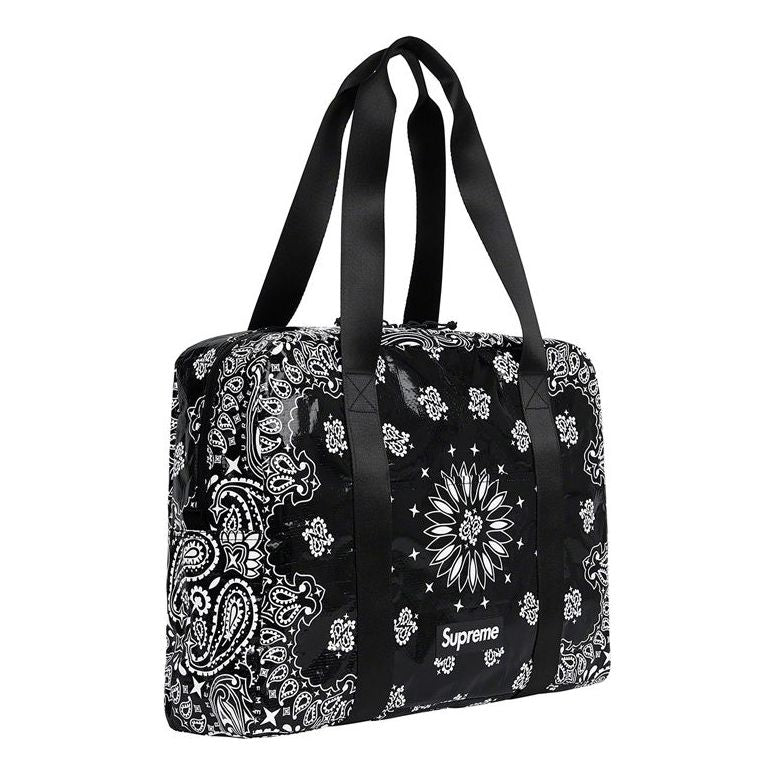 Supreme Bandana Tarp Small Duffle Bag 'Black Whtie' SUP-SS21-623