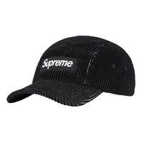 Supreme 2-Tone Corduroy Camp Cap 'Black White' SUP-SS23-2248