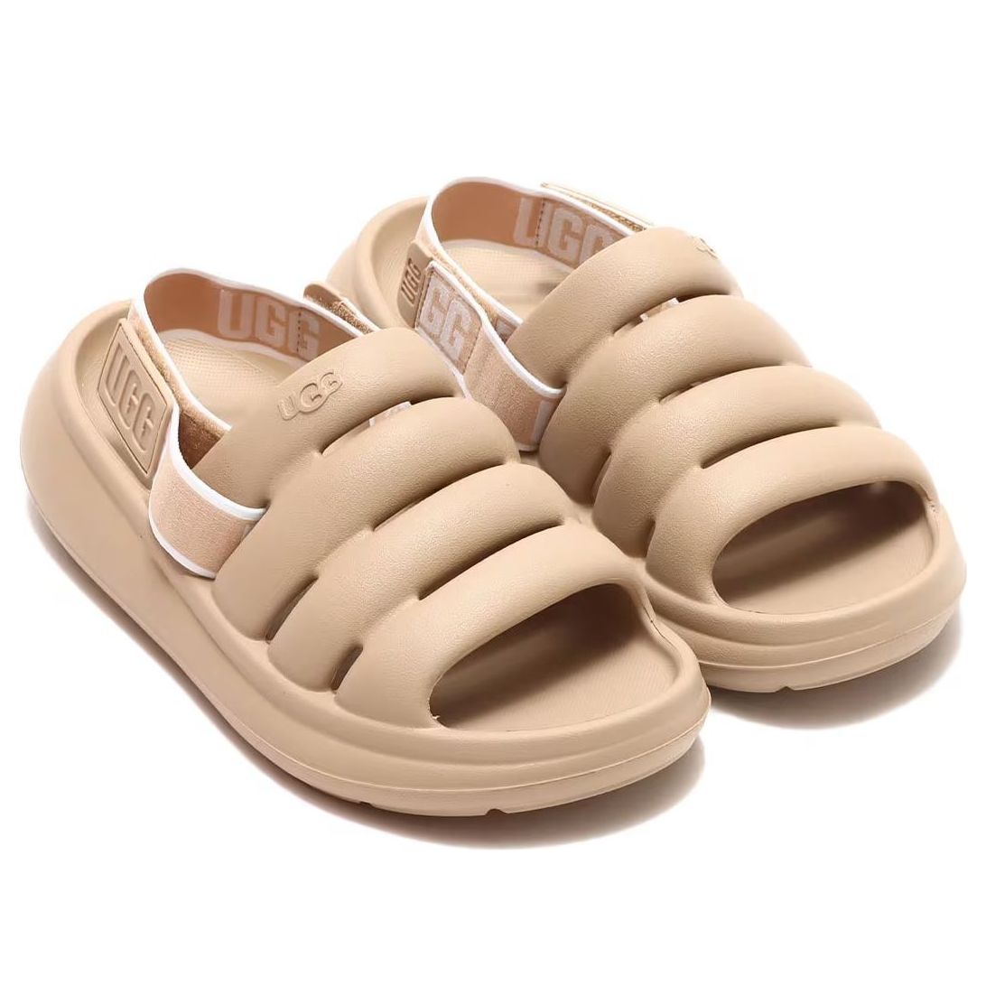 (WMNS) UGG x Atmos Pink Sport Yeah Sandals 'Driftwood' 1126811-DRI