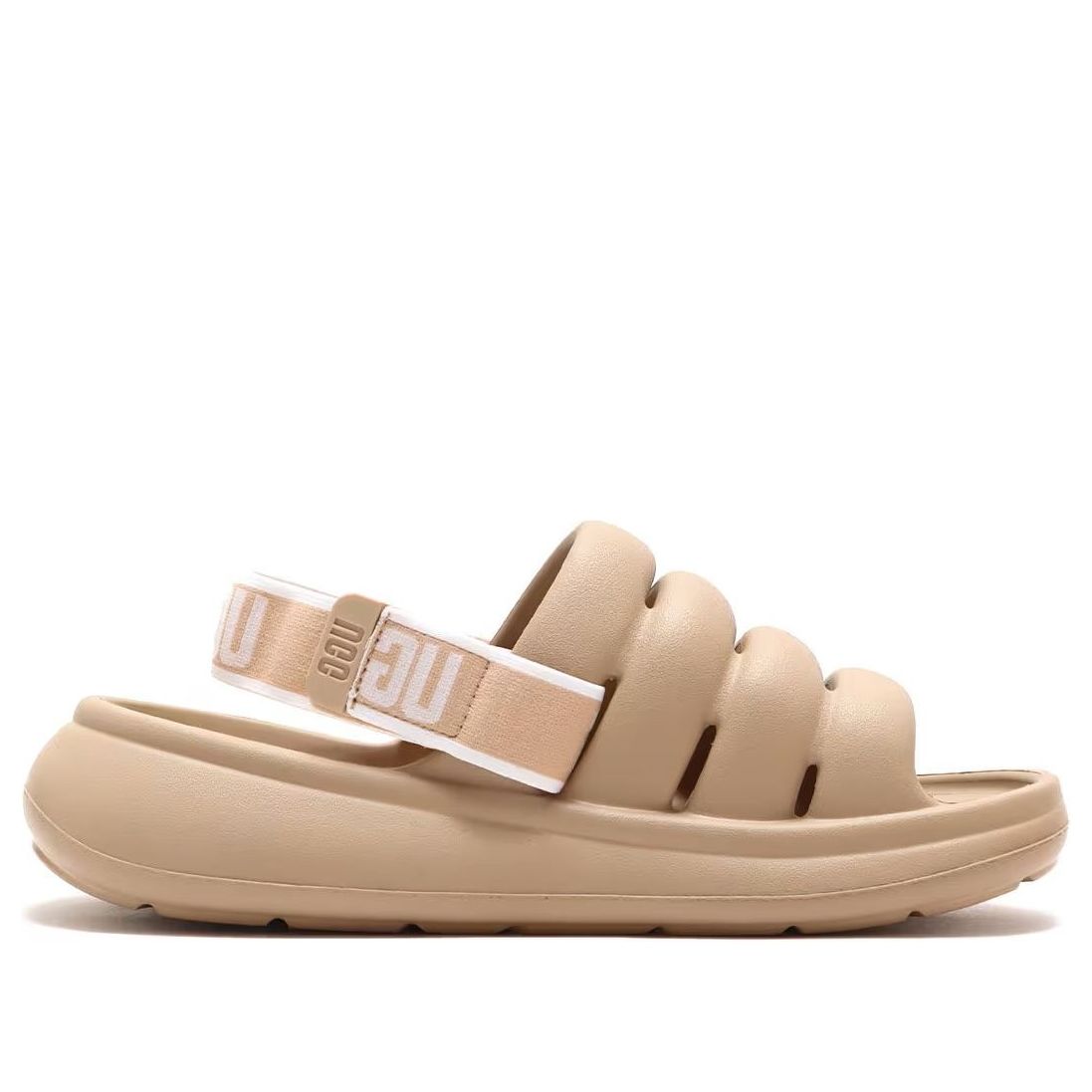 (WMNS) UGG x Atmos Pink Sport Yeah Sandals 'Driftwood' 1126811-DRI