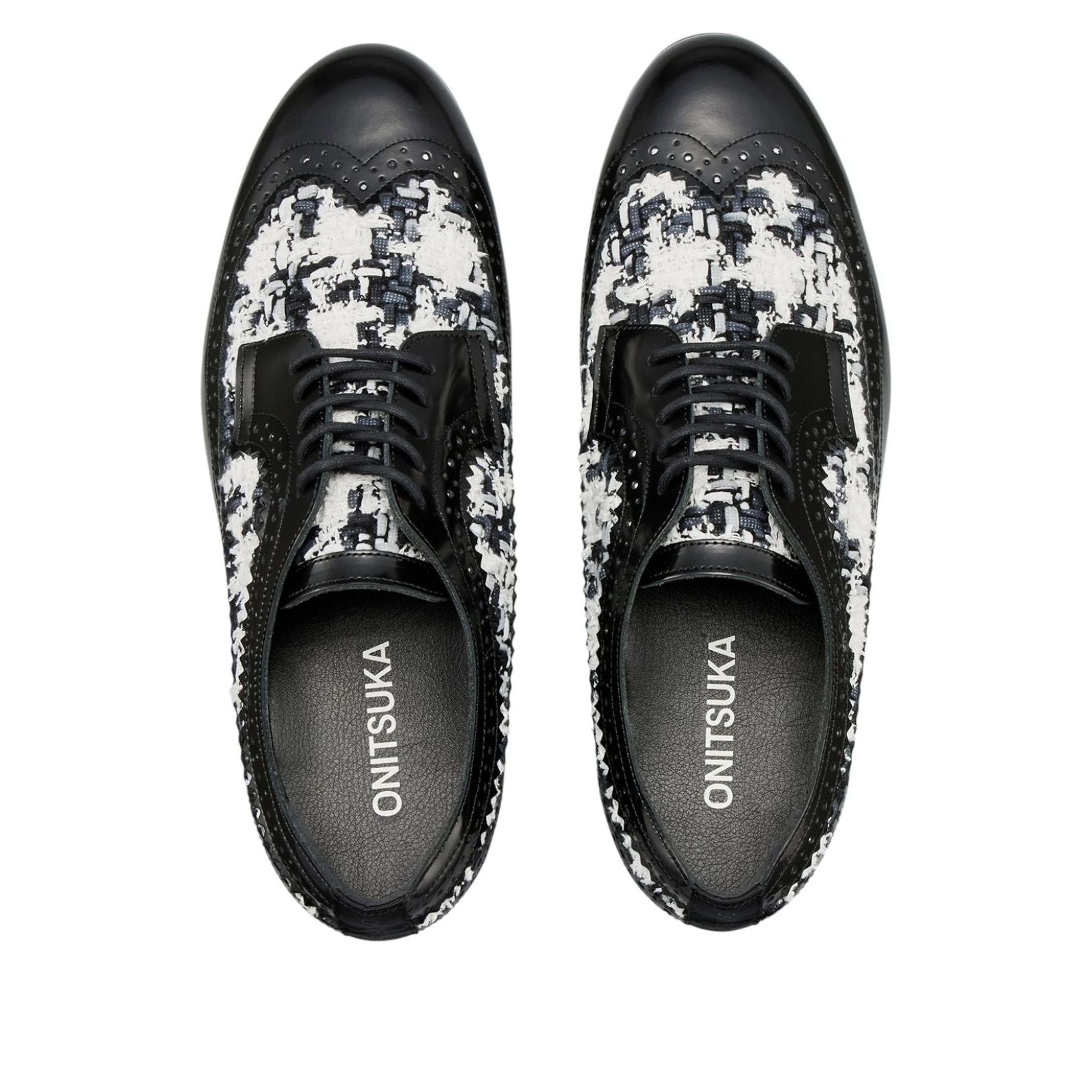 (WMNS) Onitsuka Tiger Brogue 'Black White Tweed' 1182A629-001