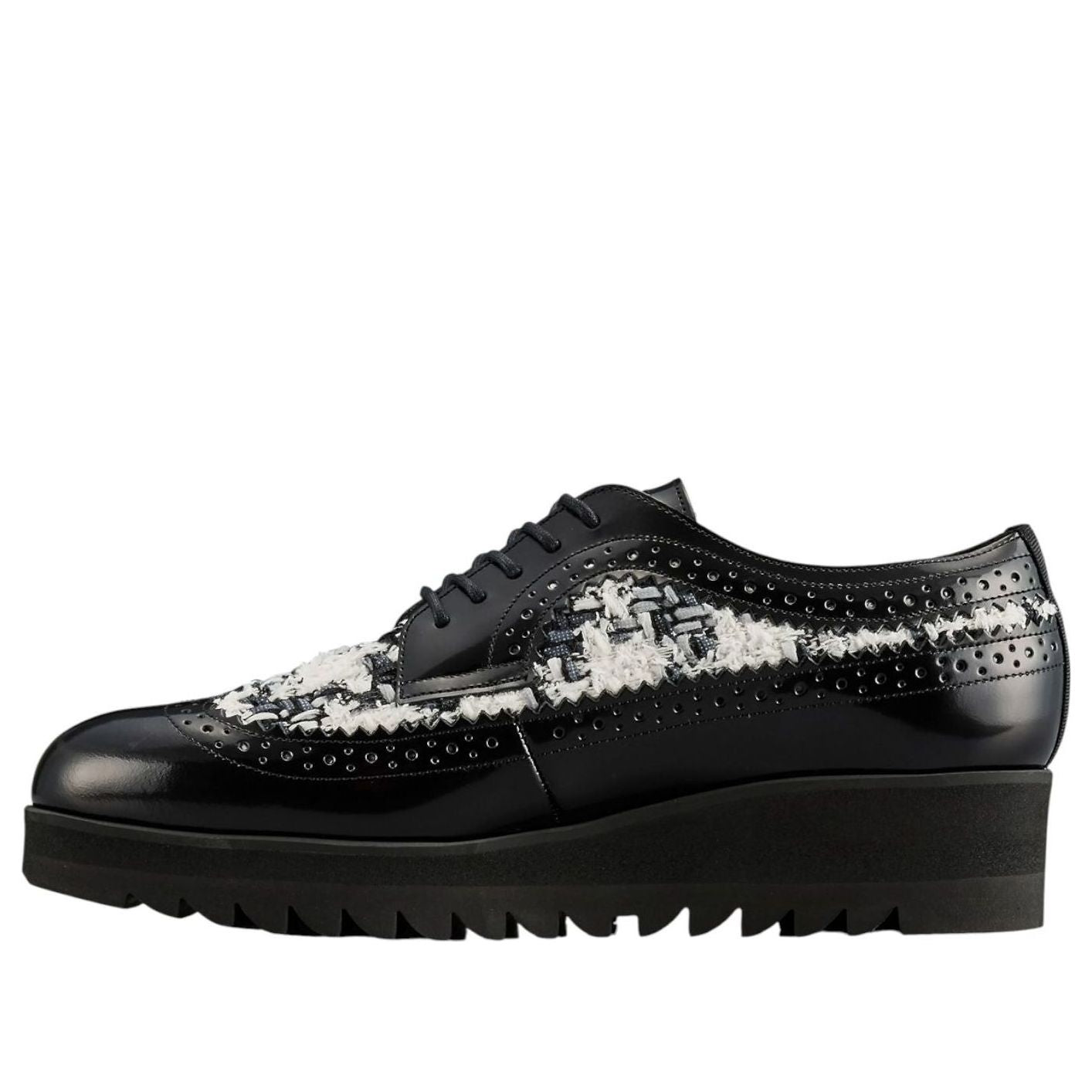 (WMNS) Onitsuka Tiger Brogue 'Black White Tweed' 1182A629-001
