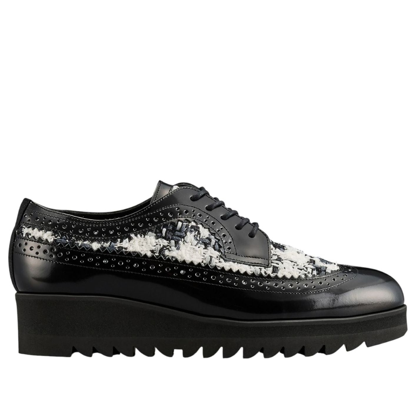 (WMNS) Onitsuka Tiger Brogue 'Black White Tweed' 1182A629-001