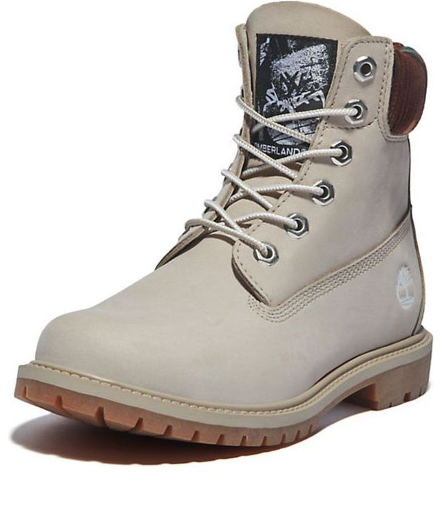 (WMNS) Timberland Heritage 6 Inch Waterproof Wide Fit Boots 'Beige Nubuck with Camo' A2M83W