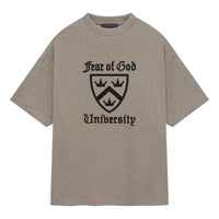 Fear of God Essentials SS25 Heavy T-Shirt 'College Shield Heather Grey' 125HO242001F