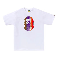 A Bathing Ape Fans Scarf Ape Head T-Shirt 'White' 1K30-110-313-WHT