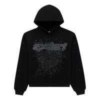 Sp5der Rhinestone Punk V2 Hoodie 'Black' ST041SS26BLK