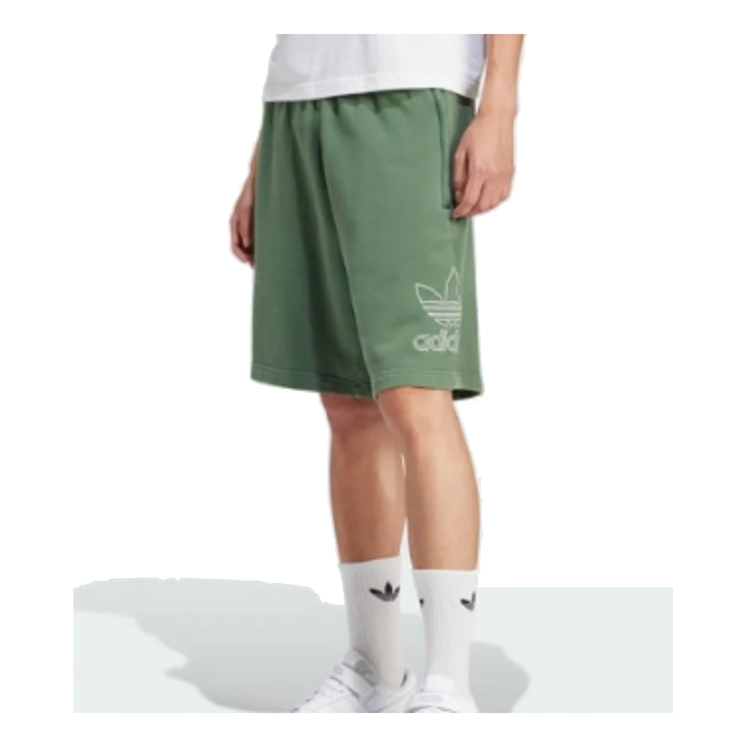 adidas Adicolor Outline Trefoil Shorts Asia Sizing 'Green' IR8004
