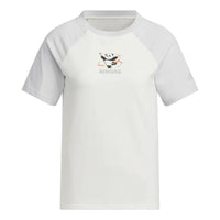(WMNS) adidas China T-Shirt Asia Sizing 'White Grey' JI6866