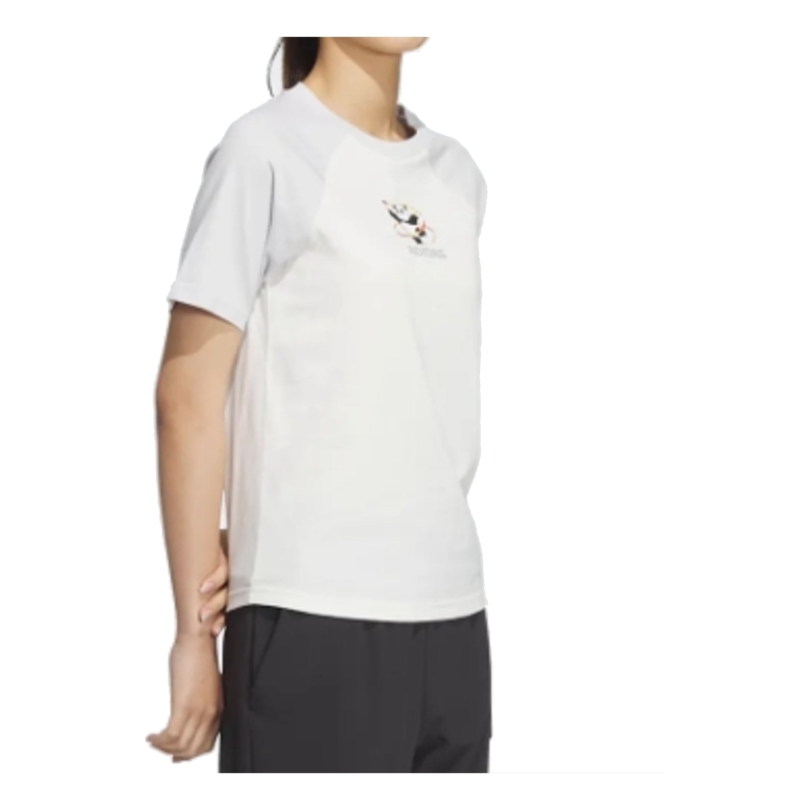 (WMNS) adidas China T-Shirt Asia Sizing 'White Grey' JI6866