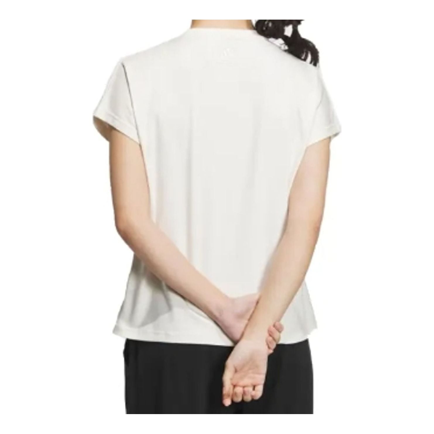 (WMNS) adidass Lounge Silky T-Shirt Asia Sizing 'Beige' IM8859