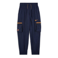 (GS) Nike Woven Cargo Pants 'Navy Yellow' FJ7235-410