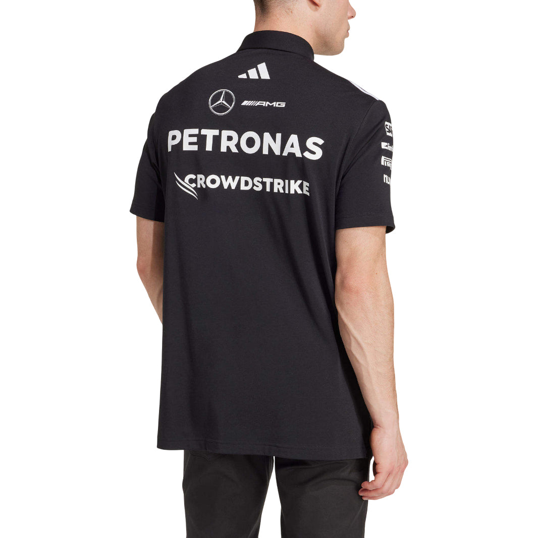 adidas Mercedes AMG Petronas Formula One Team Polo Shirt Asia Sizing 'Black' JW5391