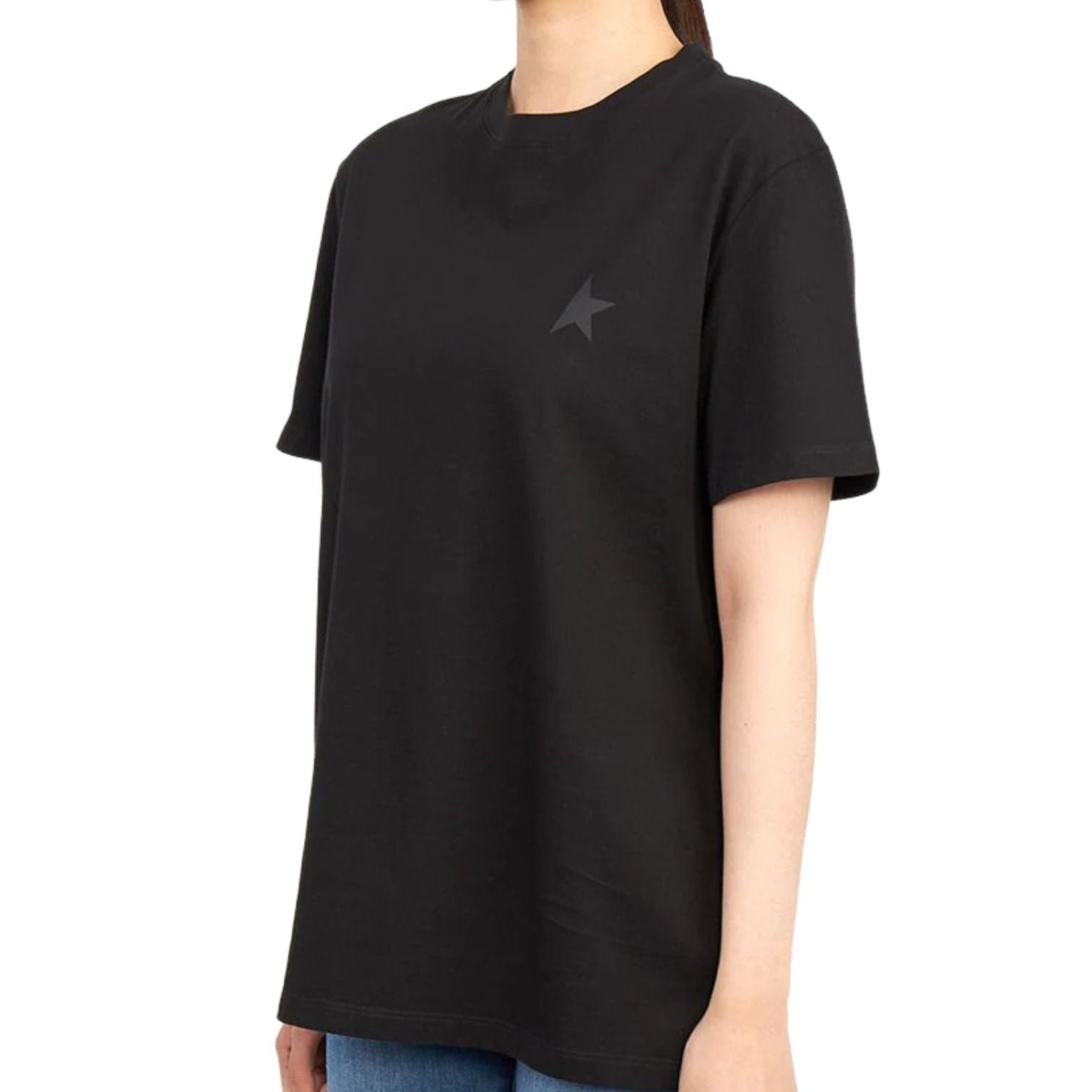 (WMNS) Golden Goose Short Sleeve T-Shirt 'Black' GWP01220-P000593-90100