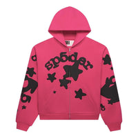 Sp5der Beluga Zip Up 'Pink' ST047SS26PNK