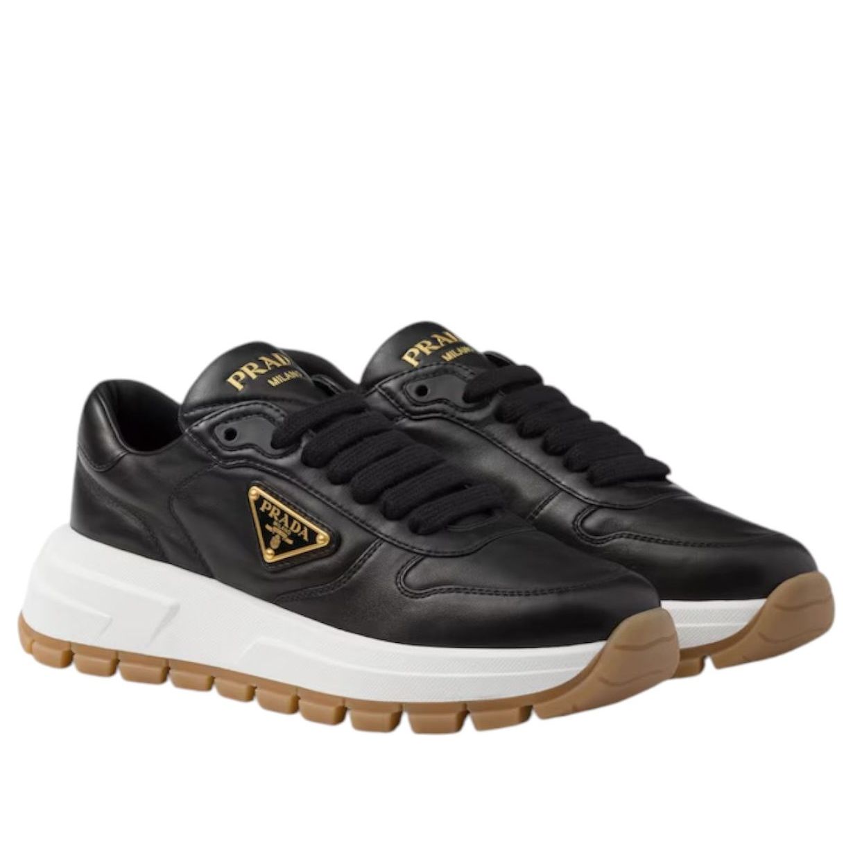 (WMNS)	PRADA PRAX 01 Leather 'Black Gum' 1E804M-038-F0632-F-B045