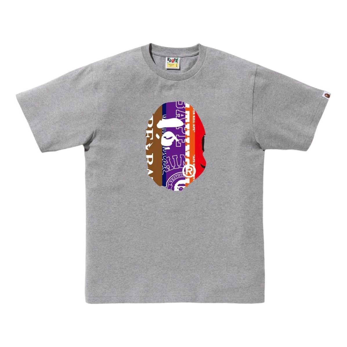 A Bathing Ape Fans Scarf Ape Head Tee 'Gray'  1K30-110-313-GRAY