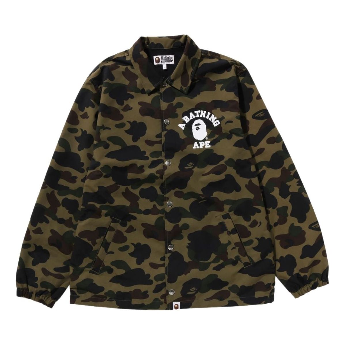A Bathing Ape 1st Camo Nylon Tussah Coach Jacket 'Green' 1K30-140-005-GREEN