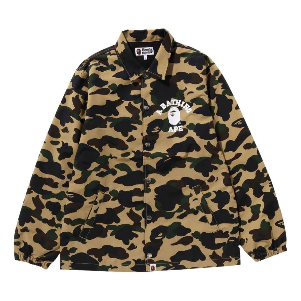 A Bathing Ape 1st Camo Nylon Tussah Coach Jacket 'Yellow' 1K30-140-005-YELLOW