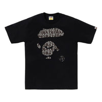 A Bathing Ape Lux Sport Pattern Ape Face Tee 'Black' 1K80-110-049-BLACK