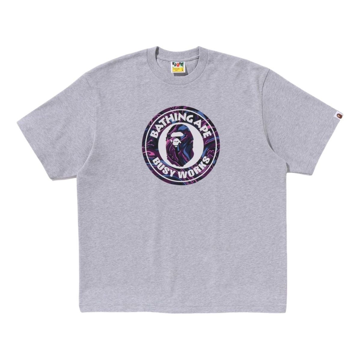 A Bathing Ape Camo Busy Works Relaxed Fit Tee 'Gray' 1K80-110-324-GRAY