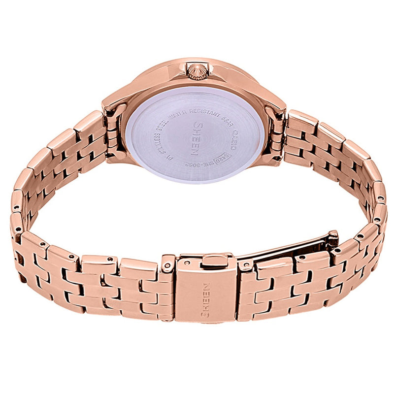 CASIO Female SHEEN Japan / South Korea Fashion Rose Gold Analog SHE-3062PG-9A