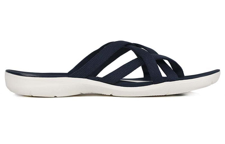(WMNS) Crocs Beach & Pool SlidesSlippers 'Dark Blue White' 205479-462