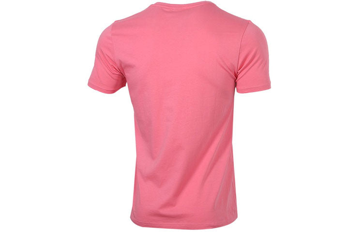 PUMA 3D Large Logo Printing Short Sleeve Pink 596535-78