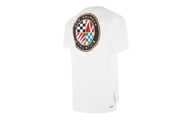 New Balance Round Neck Short Sleeve 'White' MT03062-WM