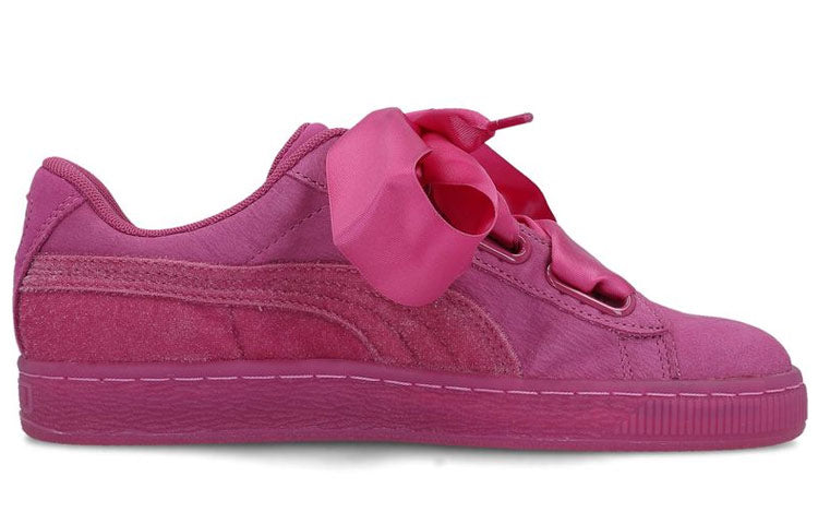 (WMNS) PUMA Basket Heart Lunar Glow 'Pink Red' 366733-02