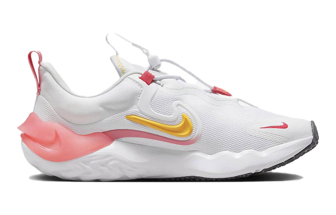 (GS) Nike Run Flow 'White Pink Yellow' DR0472-100