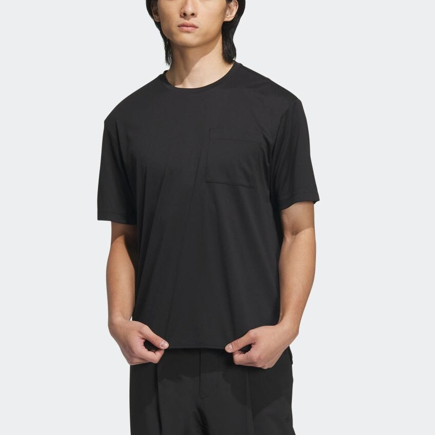 adidas ID 2.0 Regular Fit Aeroready Knit Short Sleeve Tee 'Black' IA9426