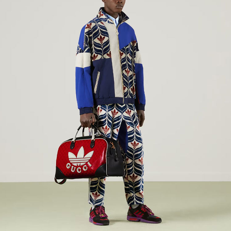 Gucci x adidas Interlocking G Trefoil Jacket 'Ivory Blue Red' 725493-ZALJY-9241