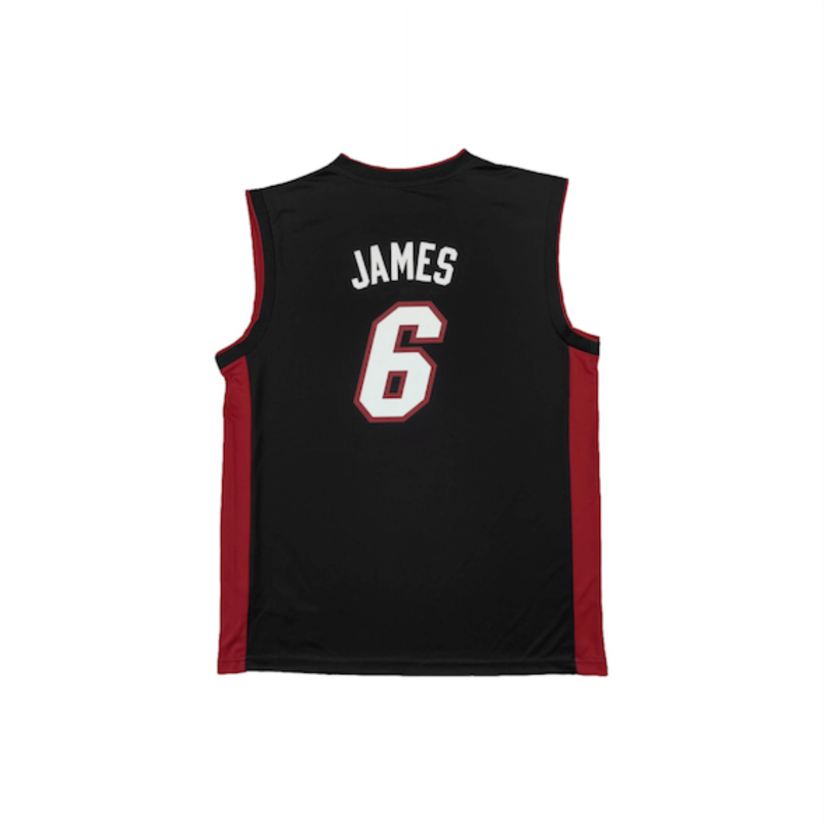 adidas Miami Heat Lebron James Jersey Asia Sizing 'Black Red' AEB1382