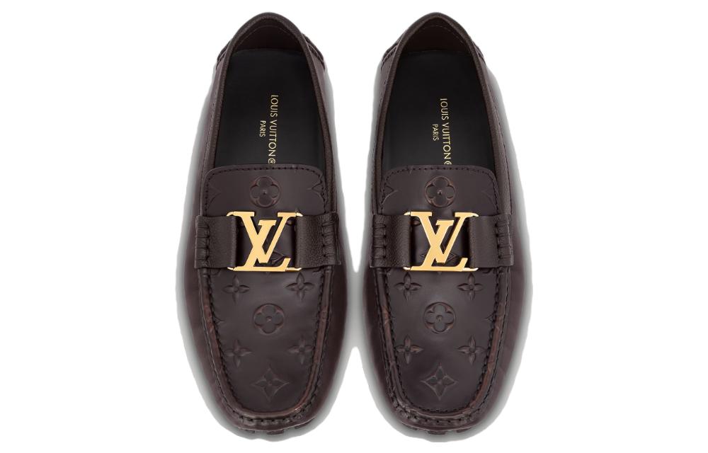 LOUIS VUITTON LV Monte Carlo Moccasins Shoes 'Brown with Top Monogram' 1AASFI