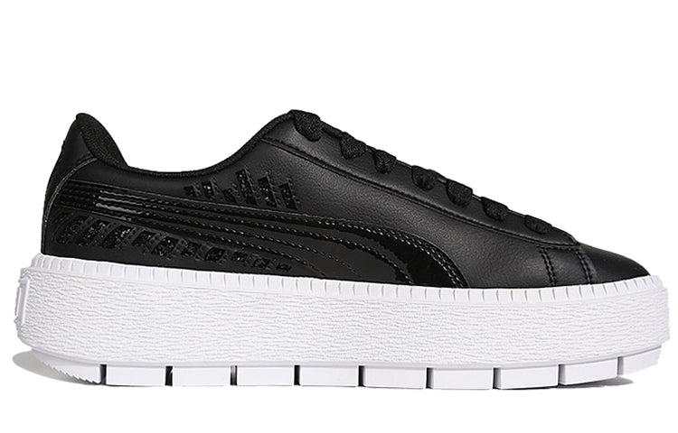 (WMNS) PUMA Platform Trace Metallic C Board Shoes Black 369170-01