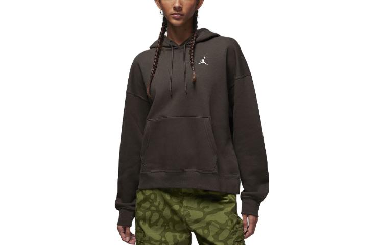 (WMNS) Air Jordan Brooklyn Fleece Hoodie 'Brown' FN4488-220