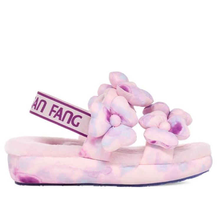 (WMNS) UGG Susan Fang Fluff Slippers 'Flower Weave Pink' 1143570-PINK
