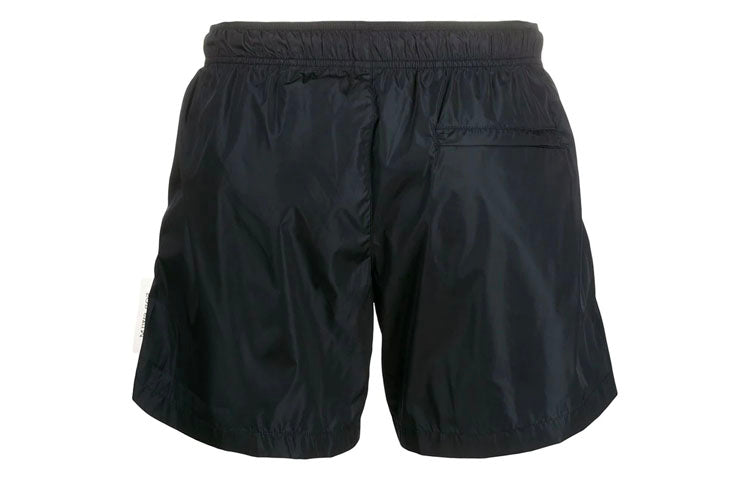 Off-White Logo Applique Sports Swimming Trunks Men's Black OMFA003F20FAB0011001