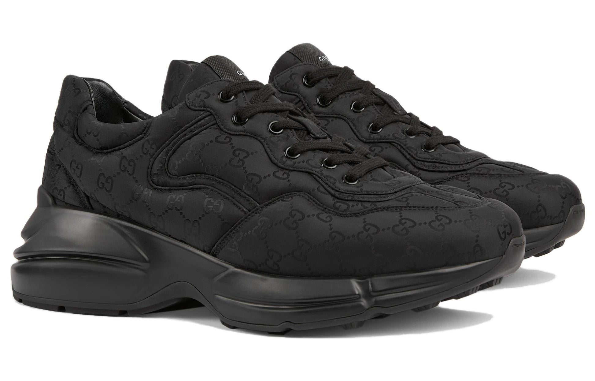 Gucci Rhyton Sneakers 'Black Monogram Nylon' 757862-UUY00-1000