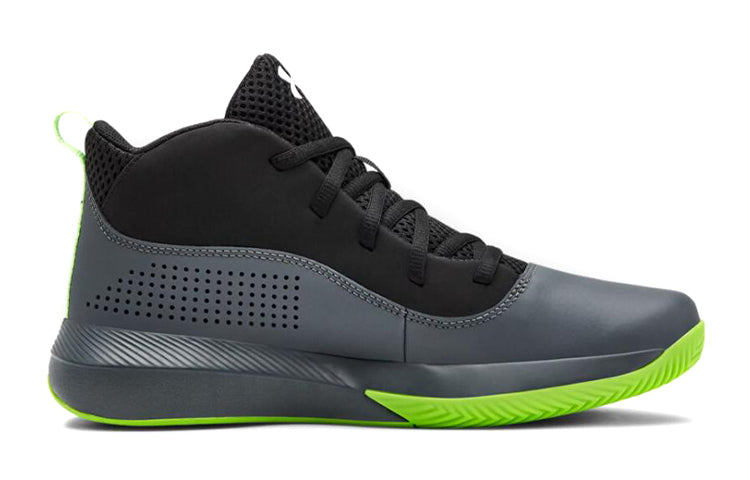 (GS) Under Armour Lockdown 4 Black/Green 3022123-100