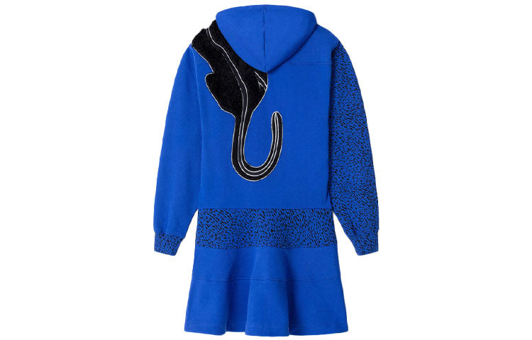(WMNS) KENZO x Kansaiyamamoto SS21 Crossover Logo Embroidered Pattern Hoodie Blue FB52RO7774MO-71